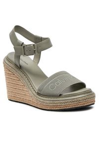 Calvin Klein Espadryle Wedge Sandal 70 He HW0HW02050 Szary. Kolor: szary. Materiał: skóra #3