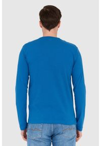 EA7 Emporio Armani - EA7 Niebieski męski bawełniany longsleeve, Rozmiar XL. Kolor: niebieski. Materiał: bawełna. Długość rękawa: długi rękaw. Długość: długie #5