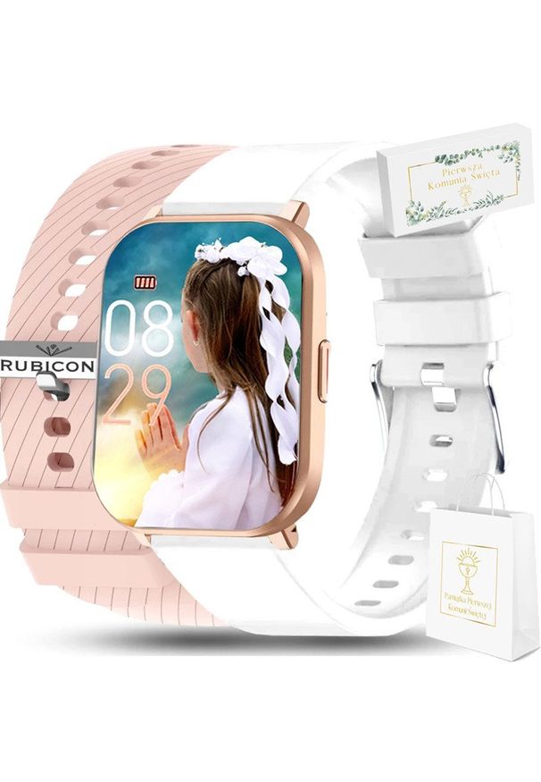 Rubicon - Zegarek SMARTWATCH dla dziewczynki NA KOMUNIĘ. Rodzaj zegarka: smartwatch