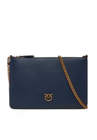 Pinko - PINKO Torebka Flat Classic AI 25-26 PCPL 100455 A0F1 Granatowy. Kolor: niebieski. Materiał: skórzane