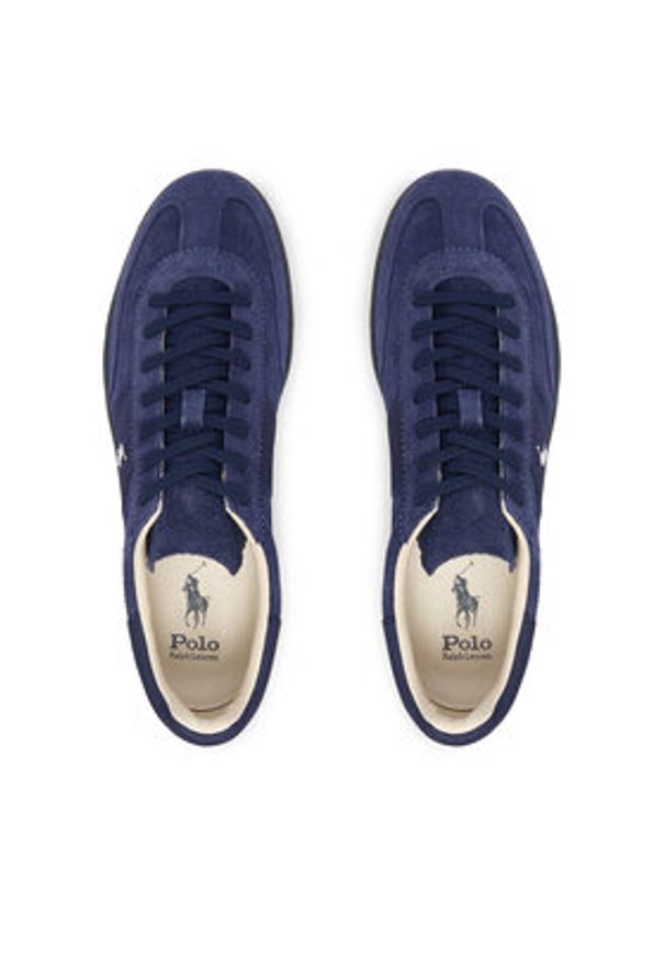 Polo Ralph Lauren Sneakersy 809P01617003 Granatowy. Kolor: niebieski. Materiał: skóra, zamsz