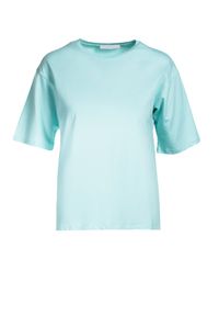 Born2be - Jasnoniebieski T-shirt Crialacia. Kolor: niebieski. Materiał: dzianina. Długość rękawa: krótki rękaw