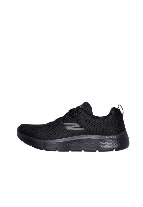 skechers - Buty do chodzenia męskie Skechers Go Walk Flex Vespid. Kolor: czarny. Materiał: syntetyk, materiał. Szerokość cholewki: normalna. Sport: turystyka piesza