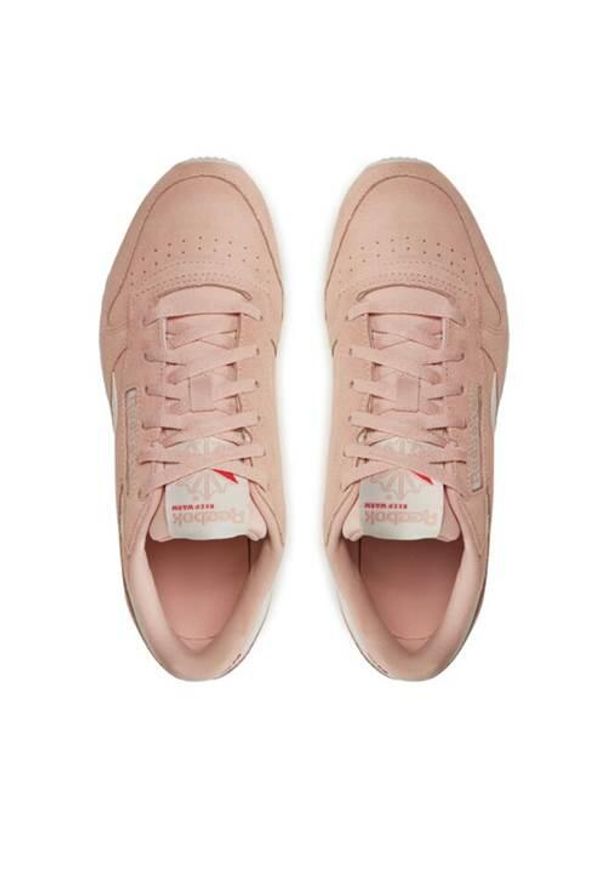 Buty do chodzenia damskie Reebok Classic Leather. Zapięcie: sznurówki. Kolor: wielokolorowy, różowy. Materiał: materiał, skóra. Szerokość cholewki: normalna. Model: Reebok Classic. Sport: turystyka piesza