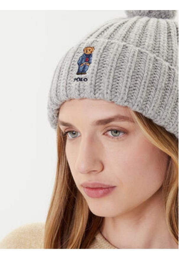 Polo Ralph Lauren Czapka 455936112001 Szary. Kolor: szary. Materiał: materiał, wełna