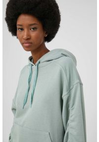 Answear Lab bluza bawełniana damska kolor turkusowy z kapturem gładka. Typ kołnierza: kaptur. Kolor: turkusowy. Materiał: bawełna. Wzór: gładki. Styl: wakacyjny #4