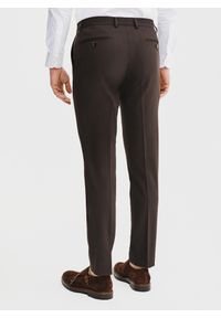 Pako Lorente - PAKO LORENTE – Brązowe spodnie garniturowe. Kolor: brązowy. Materiał: poliester, wełna. Wzór: gładki. Styl: elegancki #7