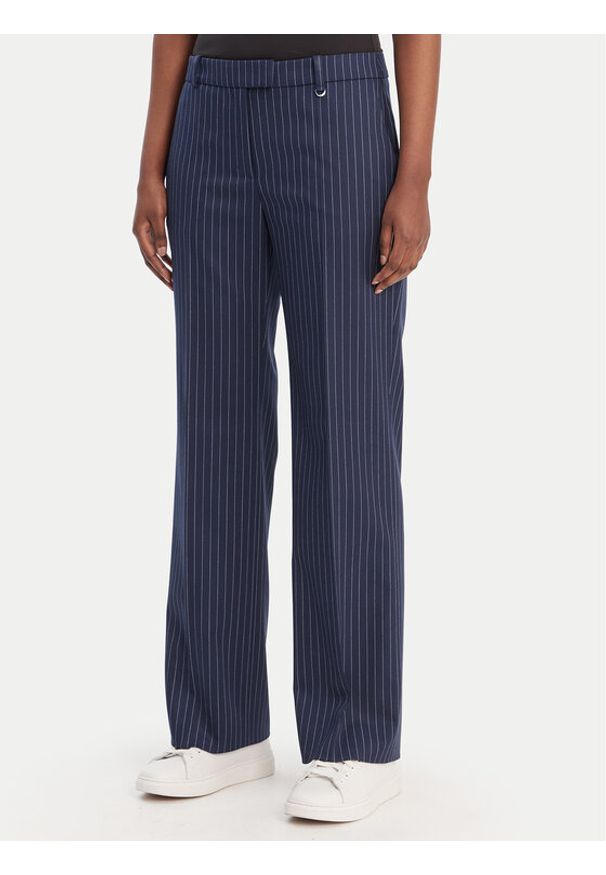 Hugo - HUGO Spodnie materiałowe Hilando 50554458 Granatowy Slim Fit. Kolor: niebieski. Materiał: syntetyk, wiskoza