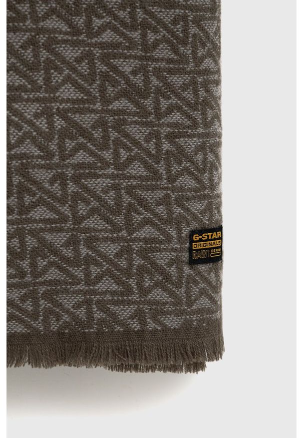 G-Star RAW - G-Star Raw Szalik męski wzorzysty. Materiał: materiał, dzianina
