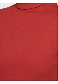 Pepe Jeans Golf Collie PL505303 Czerwony Slim Fit. Typ kołnierza: golf. Kolor: czerwony. Materiał: bawełna