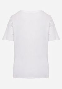 Born2be - Biały T-shirt Keatris. Kolor: biały. Materiał: bawełna, dzianina. Długość rękawa: krótki rękaw. Długość: krótkie #8