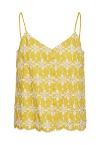YAS Top 26029623 Żółty Regular Fit. Kolor: żółty. Materiał: bawełna