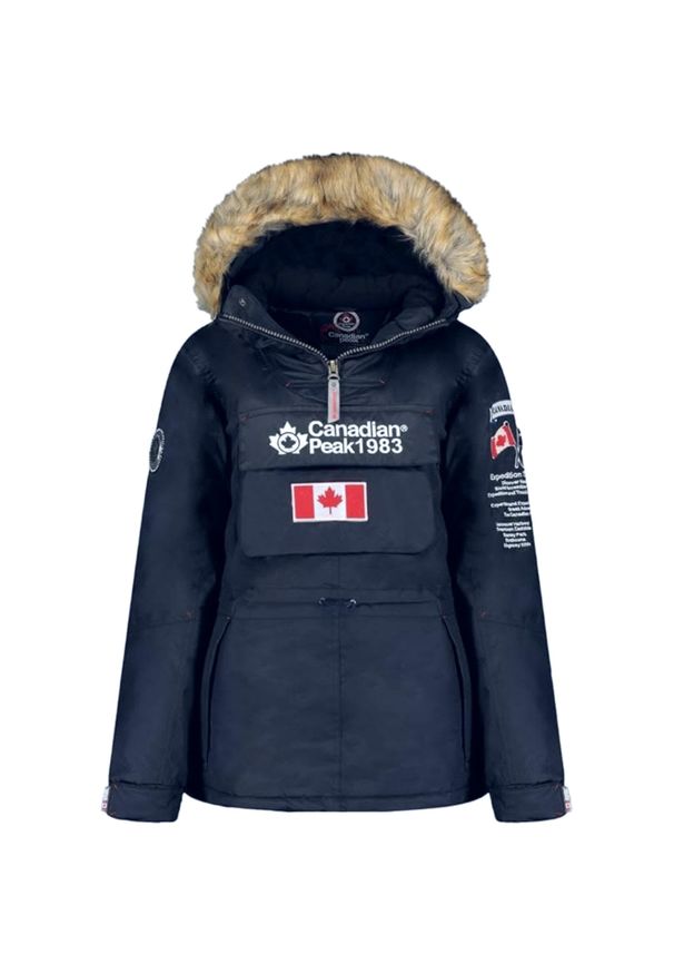 CANADIAN PEAK - Kurtka turystyczna dziewczęca Canadia Peak Banapeak. Typ kołnierza: kaptur. Kolor: różowy. Sezon: zima. Sport: turystyka piesza