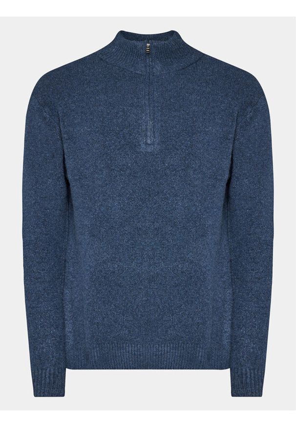 INDICODE Sweter Lokant 35-722 Granatowy Regular Fit. Kolor: niebieski. Materiał: syntetyk