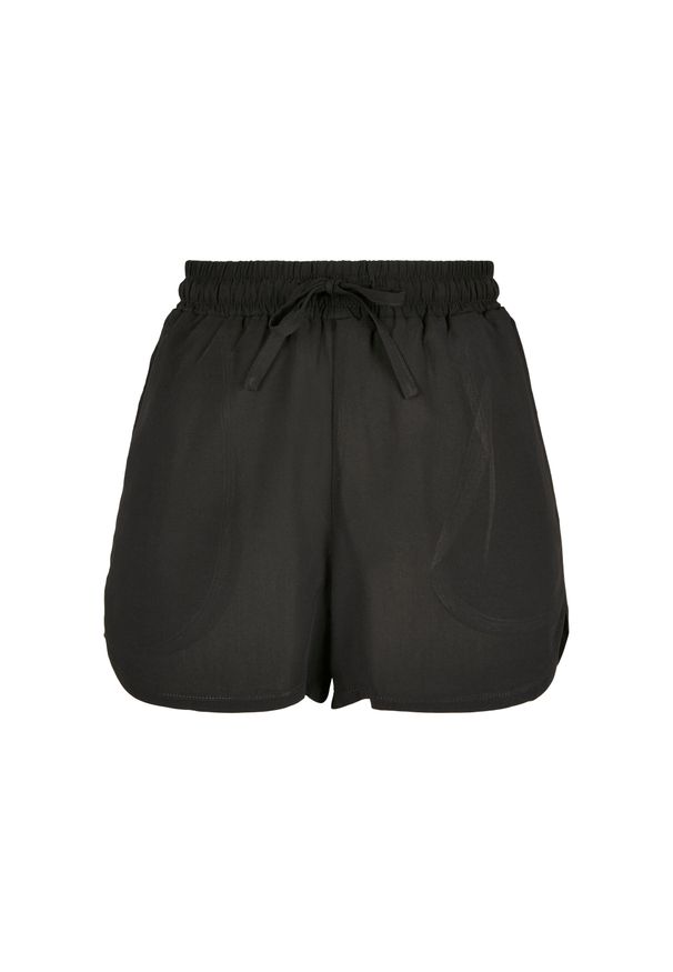 Urban Classics - Damskie Szorty z wiskozy Urban Classic. Kolor: czarny. Materiał: wiskoza. Długość: krótkie