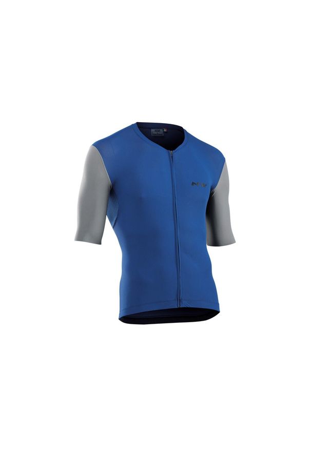 Koszulka rowerowa męska NORTHWAVE EXTREME JERSEY SHORT SLEEVE. Kolor: wielokolorowy, niebieski, szary. Materiał: jersey. Sport: kolarstwo