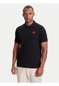Karl Lagerfeld - KARL LAGERFELD Polo 745022 553231 Czarny Regular Fit. Typ kołnierza: polo. Kolor: czarny. Materiał: bawełna