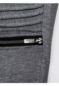 Ombre Clothing - Spodnie męskie dresowe - grafitowe P734 - M. Kolor: szary. Materiał: dresówka #5