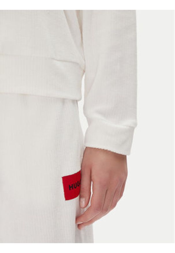 Hugo - HUGO Bluza Neve_Sweatshirt 50531686 Écru Relaxed Fit. Kolor: kremowy. Materiał: bawełna, syntetyk