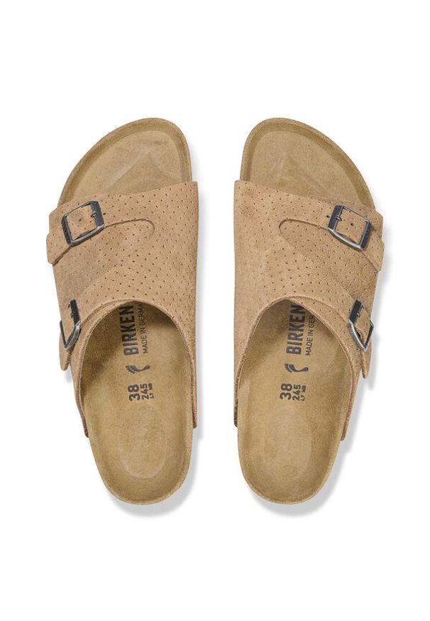 Birkenstock - Klapki męskie BIRKENSTOCK ZÜRICH LEVE DOTTED NEW BEIGE. Kolor: beżowy