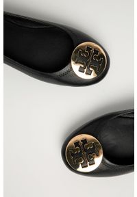 Tory Burch - Baleriny skórzane Minnie Travel Ballet 50393-013. Nosek buta: okrągły. Kolor: czarny. Materiał: skóra #2