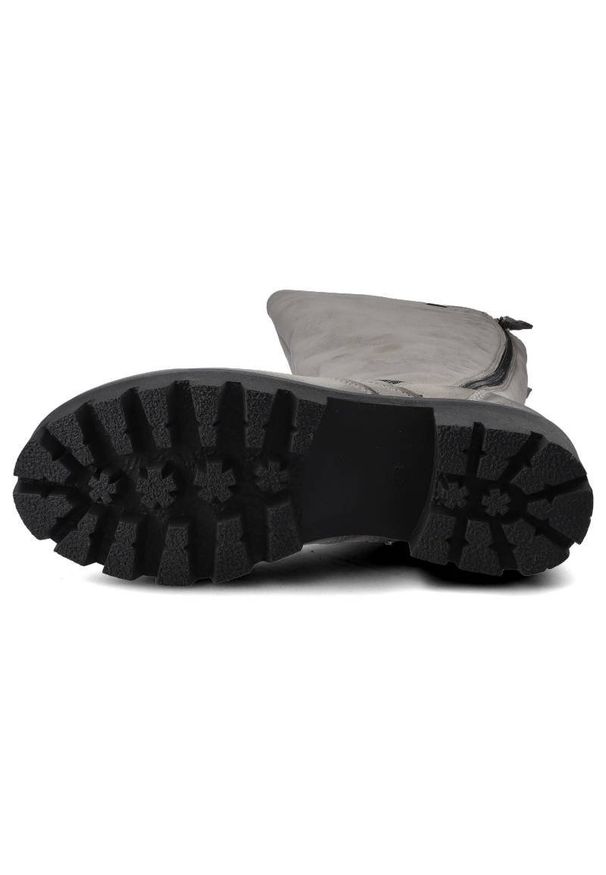 Szare Kozaki Simen Damskie Stylowe Buty Zimowe. Okazja: na co dzień. Kolor: szary. Szerokość cholewki: normalna. Sezon: zima. Styl: elegancki