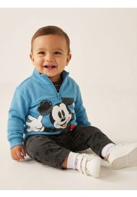 Sinsay - Jeansy pull on ze wzorem Mickey Mouse - szary. Kolor: szary. Materiał: jeans. Wzór: motyw z bajki #1
