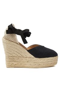 Manebi Espadryle La Havana Heart-Shaped Wedge Espadrilles O 7.9 WH Czarny. Kolor: czarny