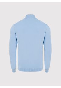 Pako Lorente - PAKO LORENTE - Jasnoniebieski gładki golf męski. Typ kołnierza: golf. Kolor: czarny, niebieski, zielony. Materiał: poliamid, bawełna, elastan. Wzór: gładki. Sezon: jesień #4