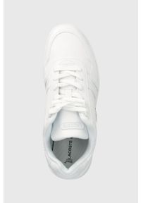 Lacoste sneakersy T-Clip kolor biały. Nosek buta: okrągły. Zapięcie: sznurówki. Kolor: biały. Materiał: guma. Sport: bieganie #2