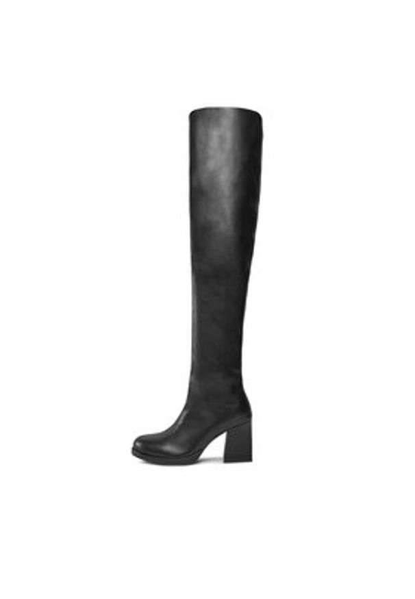 Pinko - PINKO Kozaki Dussek Stivale AI 23-24 BLKS1 102336 A1D9 Czarny. Kolor: czarny. Materiał: skóra