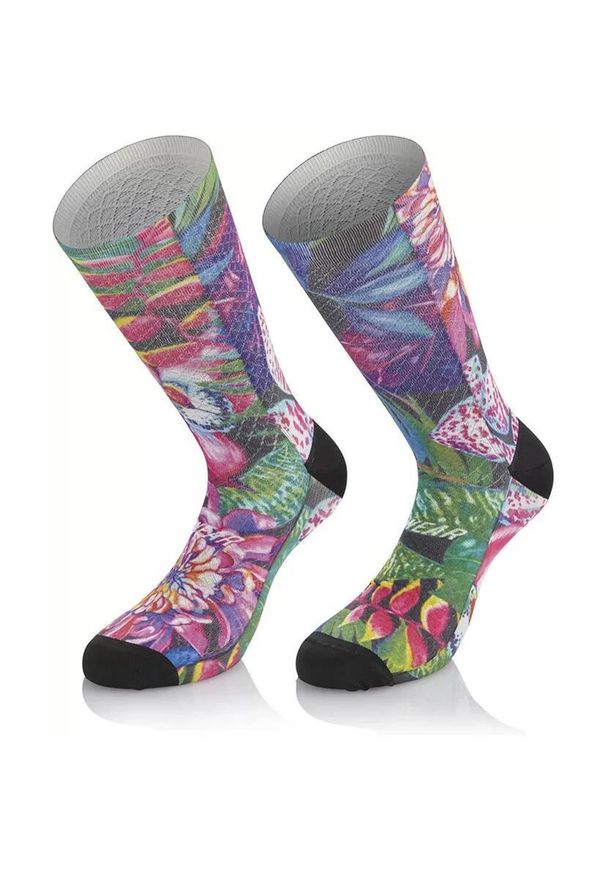 MB WEAR - Skarpetki damskie Mb Wear Fun H17 Fleurs Tropicales. Kolor: wielokolorowy. Sport: kolarstwo