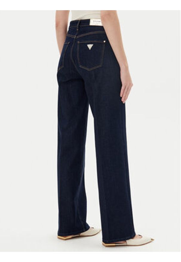 Guess Jeansy W5YA1A D5PW1 Granatowy Wide Leg. Kolor: niebieski