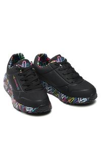 skechers - Skechers Sneakersy Uno Lite Lovely Luv 314976L/BKMT Czarny. Kolor: czarny #6