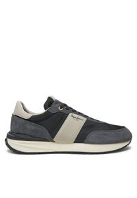 Pepe Jeans Sneakersy PMS60020 Czarny. Kolor: czarny. Materiał: skóra, zamsz