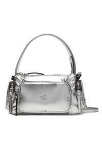 Calvin Klein Torebka Pocket Silver Nylon Small Bag LV04F3443G Srebrny. Kolor: srebrny. Materiał: skórzane #2