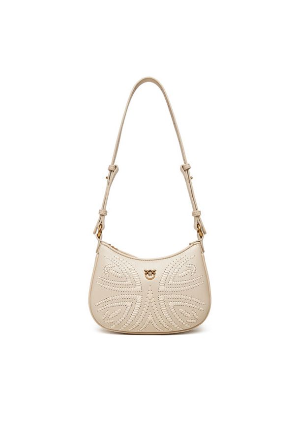 Pinko - PINKO Torebka Half Moon Baby PE 25 PLTT 103538 A2C3 Écru. Materiał: skórzane