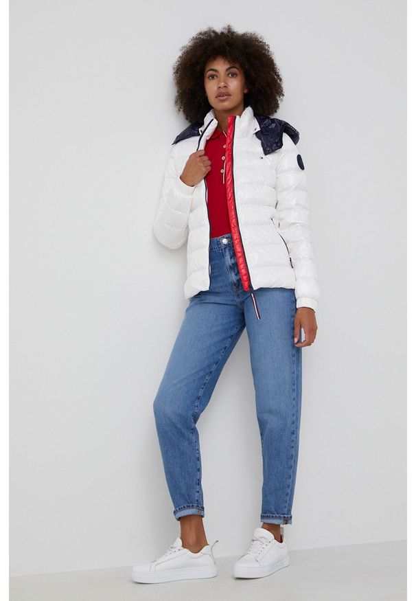 TOMMY HILFIGER - Tommy Hilfiger Jeansy damskie high waist. Stan: podwyższony. Kolor: niebieski
