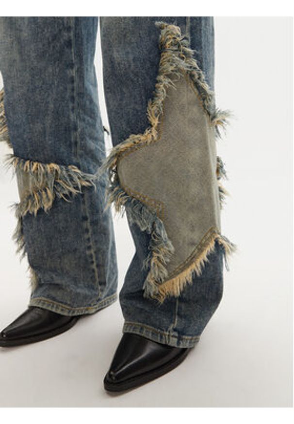 One Teaspoon Jeansy 26510 Niebieski Wide Leg. Kolor: niebieski