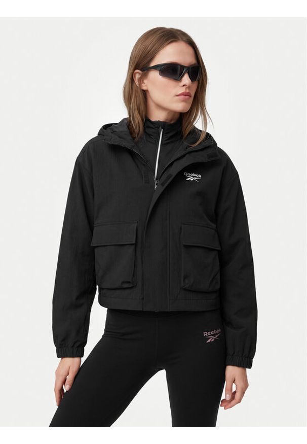 Reebok Kurtka przejściowa Agata RK25681CCW Czarny Regular Fit. Kolor: czarny. Materiał: syntetyk