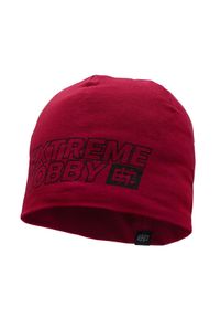 Czapka zimowa męska beanie EXTREME HOBBY BLOCK 2025. Kolor: czerwony. Materiał: elastan, bawełna. Sezon: zima. Styl: casual #1