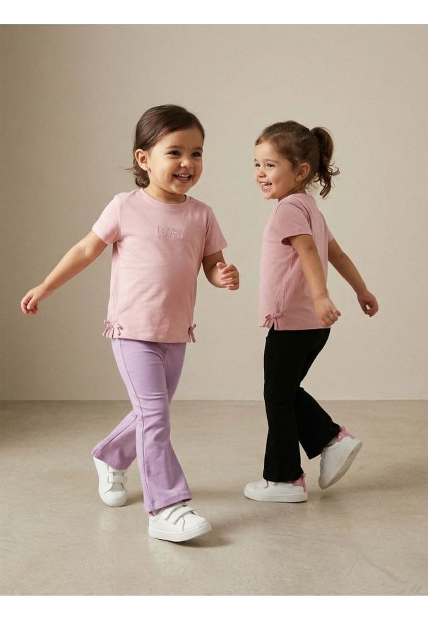 Sinsay - Bawełniane spodnie flare 2 pack - wielobarwny. Materiał: bawełna