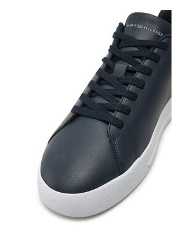 TOMMY HILFIGER - Tommy Hilfiger Sneakersy Th Court Lth Detail Ess FM0FM05367 Granatowy. Kolor: niebieski. Materiał: skóra