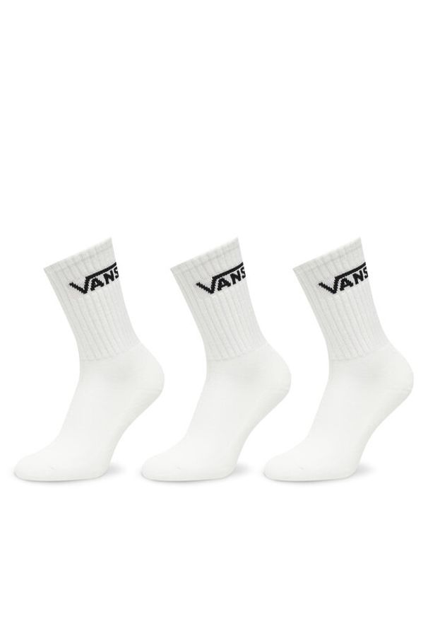 Vans Zestaw 3 par wysokich skarpet unisex VN000QBV Biały. Kolor: biały. Materiał: materiał, bawełna