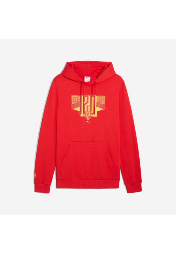 Bluza piłkarska z kapturem Puma RC Lens 25/26. Typ kołnierza: kaptur. Materiał: materiał, bawełna. Sport: piłka nożna