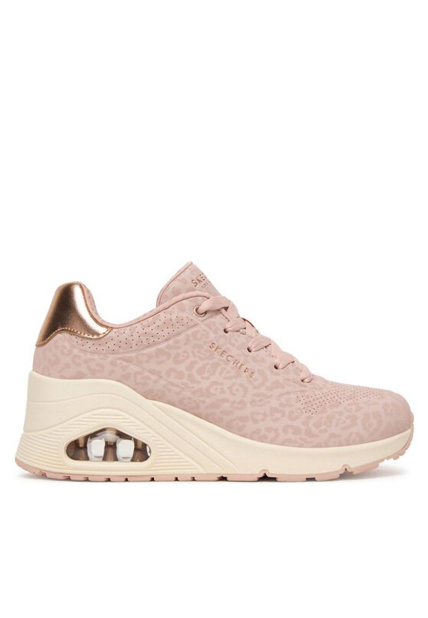 skechers - Skechers Sneakersy UNO Wedge - Safari Daze 177521/BLSH Różowy. Kolor: różowy. Materiał: skóra