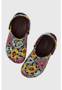Crocs klapki Classic Retro Floral Clog damskie 208954. Nosek buta: okrągły. Materiał: materiał. Styl: retro #1