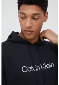Calvin Klein Performance bluza dresowa męska kolor czarny z kapturem z nadrukiem. Typ kołnierza: kaptur. Kolor: czarny. Materiał: dresówka. Wzór: nadruk #4