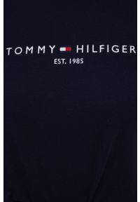 TOMMY HILFIGER - Tommy Hilfiger longsleeve bawełniany kolor granatowy. Okazja: na co dzień. Kolor: niebieski. Materiał: bawełna. Długość rękawa: długi rękaw. Wzór: haft. Styl: casual #4