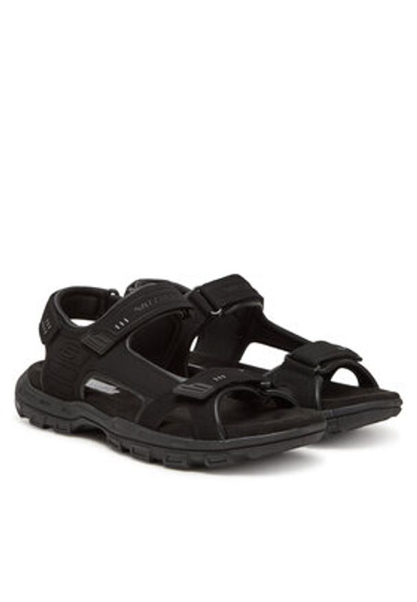 skechers - Skechers Sandały Garver-Louden 64487/BLK Czarny. Kolor: czarny. Materiał: skóra